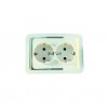 Розетка 2-м СП Mimoza 10А IP20 с заземл. крем./зол. Makel 12682