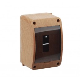 Щиток ОП Тусо 4 мод. с верт. двер. 140х90х85мм бук Рувинил 68304-38М