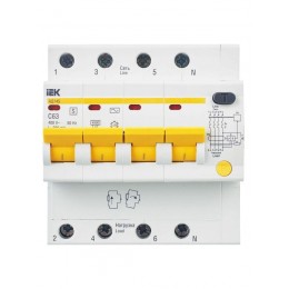 Выключатель автоматический дифференциального тока селективный 4п 63А 300мА тип AC АД14S KARAT IEK MAD13-4-063-C-300