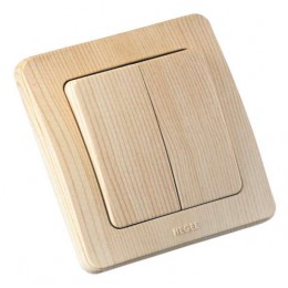 Выключатель 2-кл. СП Мастер 10А IP20 250В сосна HEGEL ВС10-351-02