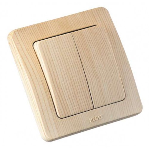 Выключатель 2-кл. СП Мастер 10А IP20 250В сосна HEGEL ВС10-351-02