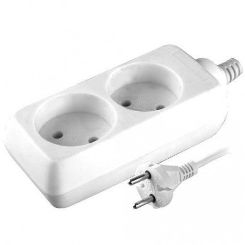 Удлинитель 2х1.5м без заземл. 10А IP20 S 2х1.5 2.2кВт Volsten 9296