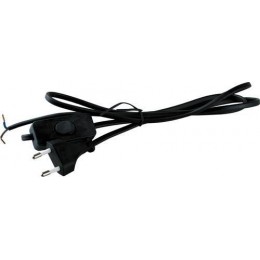 Кабель сетевой S-LRBK с угловой вилкой+выкл. 1.5м черн. Volsten 9351