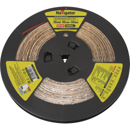 Лента светодиодная 71 246 NLS-3528WW60-4.8-IP20-12V-R50 4.8Вт/м (уп.50м) Navigator 71246