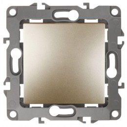 Выключатель 1-кл. СП Эра12 12-1001-04 10А IP20 250В 10AX без монтаж. лапок механизм шампань Эра Б0014630