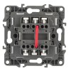 Выключатель 2-кл. СП Эра12 12-1004-03 10А IP20 250В 10AX без монтаж. лапок механизм алюм. Эра Б0014653
