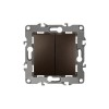 Выключатель 2-кл. СП Эра12 12-1004-13 10А IP20 250В 10AX без монтаж. лапок механизм бронз. Эра Б0019312