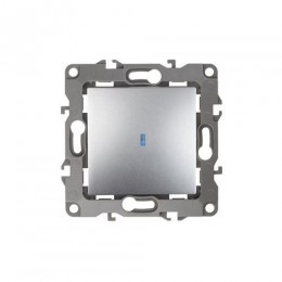 Выключатель 1-кл. СП Эра12 12-1102-03 10А IP20 250В 10AX с подсветкой механизм алюм. Эра Б0014635