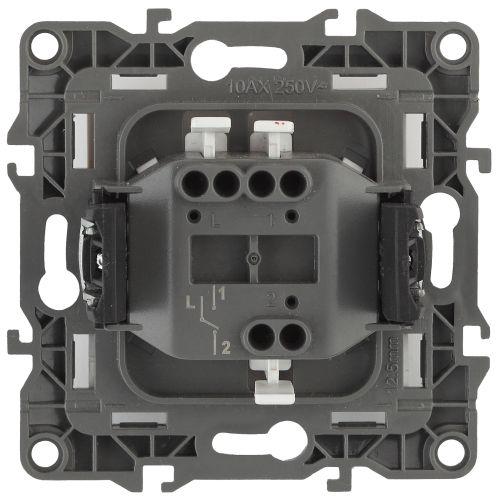 Переключатель 1-кл. СП Эра12 12-1103-02 10А IP20 250В 10AX механизм сл. кость Эра Б0014640