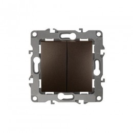 Выключатель 2-кл. СП Эра12 12-1104-13 10А IP20 250В 10AX механизм бронз. Эра Б0019288