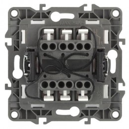 Выключатель 2-кл. СП Эра12 12-1105-06 10А IP20 250В 10AX с подсветкой механизм черн. Эра Б0014662