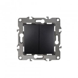 Переключатель 2-кл. СП Эра12 12-1106-05 10А IP20 250В 10AX механизм антрацит Эра Б0014667