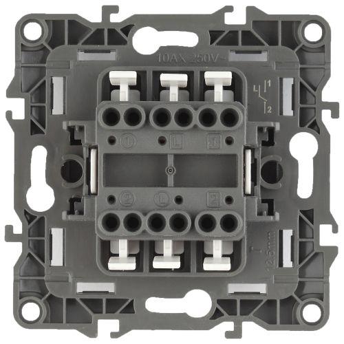Переключатель 2-кл. СП Эра12 12-1106-06 10А IP20 250В 10AX механизм черн. Эра Б0014668
