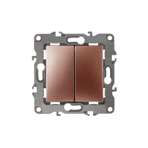 Переключатель 2-кл. СП Эра12 12-1106-14 10А IP20 250В 10AX механизм медь Эра Б0019297