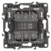 Выключатель 3-кл. СП Эра12 12-1107-05 10А IP20 250В 10AX механизм антрацит Эра Б0014673