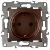 Розетка 1-м СП Эра12 12-2001-13 16А IP20 16AX 250В 2P+E Schuko без монтаж. лапок механизм бронз. Эра Б0019308
