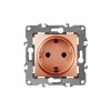 Розетка 1-м СП Эра12 12-2001-14 16А IP20 16AX 250В 2P+E Schuko без монтаж. лапок механизм медь Эра Б0019309