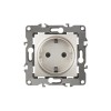 Розетка 1-м СП Эра12 12-2001-15 16А IP20 16AX 250В 2P+E Schuko без монтаж. лапок механизм перламутр. Эра Б0019310