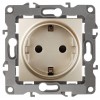 Розетка 1-м СП Эра12 12-2101-04 16А IP20 16AX 250В 2P+E Schuko механизм шампань Эра Б0014678