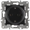 Розетка 1-м СП Эра12 12-2101-06 16А IP20 16AX 250В 2P+E Schuko механизм черн. Эра Б0014680