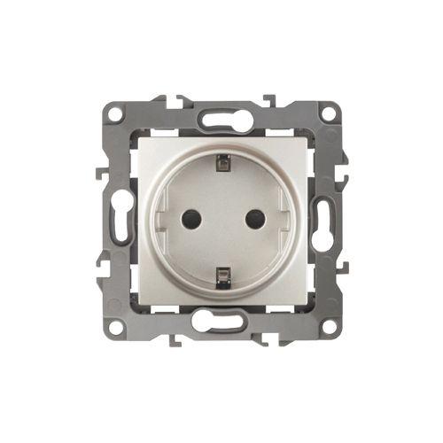 Розетка 1-м СП Эра12 12-2101-15 16А IP20 16AX 250В 2P+E Schuko механизм перламутр. Эра Б0019322