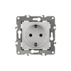 Розетка 1-м СП Эра12 12-2102-01 16А IP20 16AX 250В 2P+E Schuko защ. шторки механизм бел. Эра Б0014687