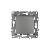 Розетка 1-м СП Эра12 12-2103-12 16А IP20 16AX 250В 2P+E Schuko защ. шторки с крышкой механизм графит Эра Б0019327