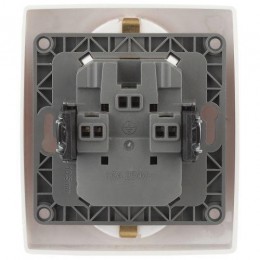 Розетка 2-м СП Эра12 12-2104-01 16А IP20 16AX 250В 2х2P+E Schuko защ. шторки бел. Эра Б0014699