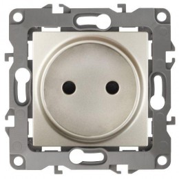 Розетка 1-м СП Эра12 12-2105-04 16А IP20 16AX 250В 2P механизм шампань Эра Б0018257
