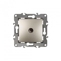 Розетка телевизионная одиночная TV 1мод. Эра12 12-3101-04 IP20 шампань Эра Б0014708