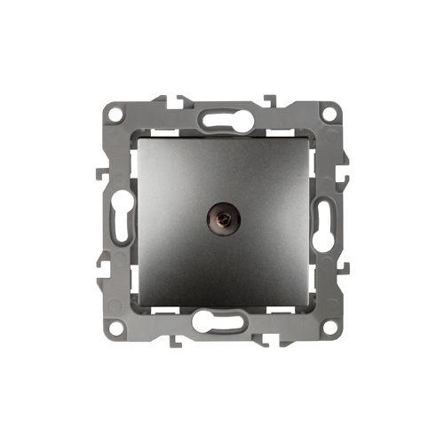 Розетка телевизионная одиночная TV 1мод. Эра12 12-3101-12 IP20 графит Эра Б0019339