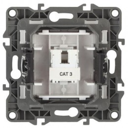 Розетка телефонная Эра12 12-3105-05 RJ11 IP20 антрацит Эра Б0014715