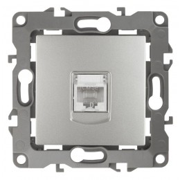 Розетка компьютерная Эра12 12-3107-03 RJ45 алюм. Эра Б0014725