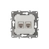Розетка компьютерная 2-м Эра12 RJ45 12-3108-02 сл. кость Эра Б0014730