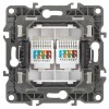 Розетка компьютерная 2-м Эра12 RJ45 12-3108-12 графит Эра Б0019354