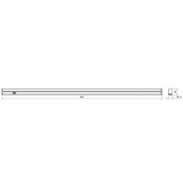 Светильник светодиодный LWL-2013-12CL 12Вт 60LED 4000К IP20 750лм 220В 875мм линейный с сетевым проводом пластик. бел. Ultraflash 12328