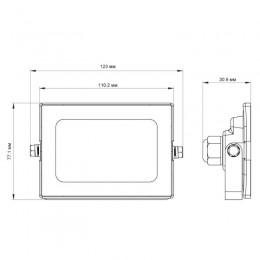 Прожектор LFL-2001 С02 LED 20Вт IP65 6500К 1250лм метал. корпус черн. Ultraflash 12315