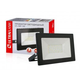 Прожектор LFL-3001 С02 LED 30Вт IP65 6500К 1900лм метал. корпус черн. Ultraflash 12316