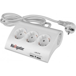 Удлинитель 5х1.8м 16А IP20 71 544 NPE-USB-05-180-ESC-3х1.0 Navigator 71544