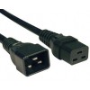 Кабель питания PWC-IEC19-IEC20-0.5-BK IEC 320 C19 -IEC 320 C20 (3х1.5) 16А прямая вилка 0.5м Hyperline 248702
