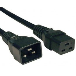 Кабель питания PWC-IEC19-IEC20-0.5-BK IEC 320 C19 -IEC 320 C20 (3х1.5) 16А прямая вилка 0.5м Hyperline 248702