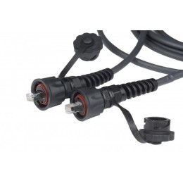 Патч-корд промышленный кат.5E F/UTP экранир. IP67 PC-IE-LPM-STP-RJ45-RJ45-C5e-5M-BK с защ. крышками 5м черн. Hyperline 46807