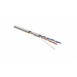 Кабель витая пара U/UTP кат.5 2 пары 24 AWG ОЖ solid LSZH нг(С)-HF UUTP2-C5-S24-IN-LSZH-GY-500 сер. (уп.500м) Hyperline 41478